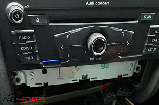 Подключение AUX для магнитол Concert и Symphony в Audi A4, A5, Q5, TT